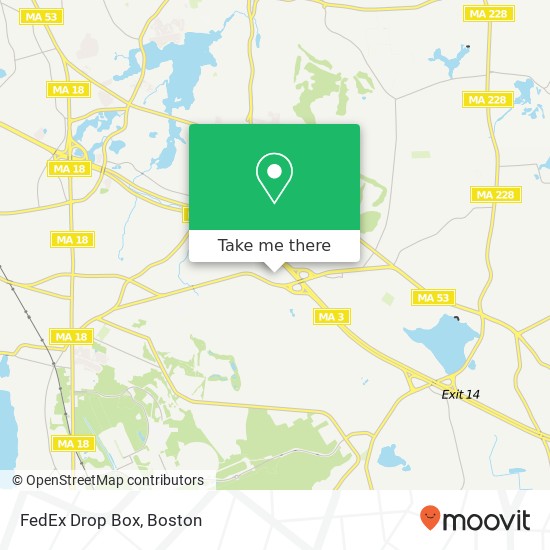 FedEx Drop Box map