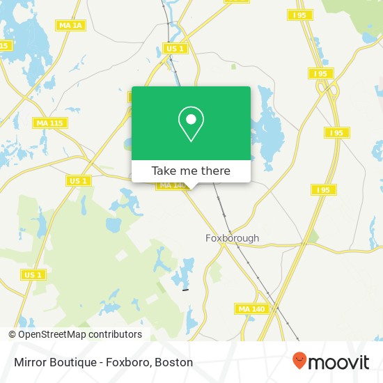 Mapa de Mirror Boutique - Foxboro