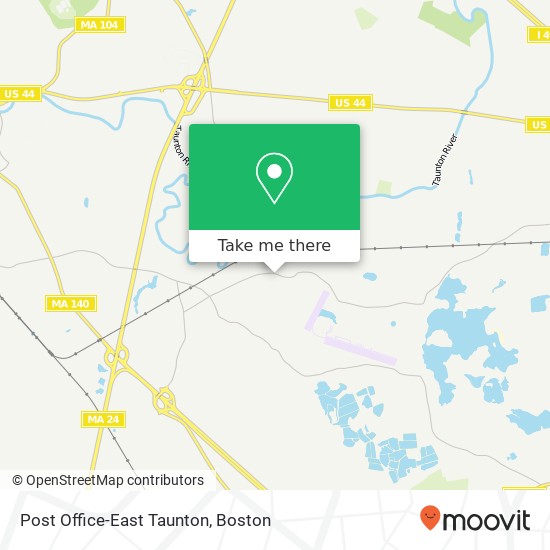 Post Office-East Taunton map