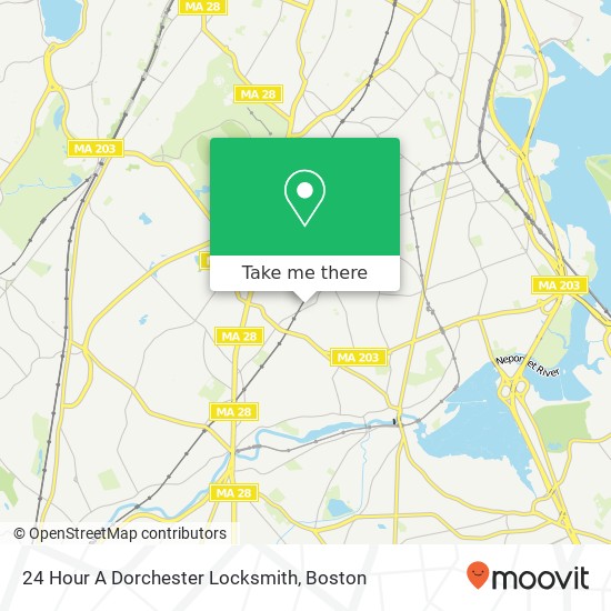 Mapa de 24 Hour A Dorchester Locksmith