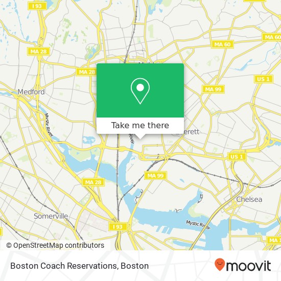 Mapa de Boston Coach Reservations