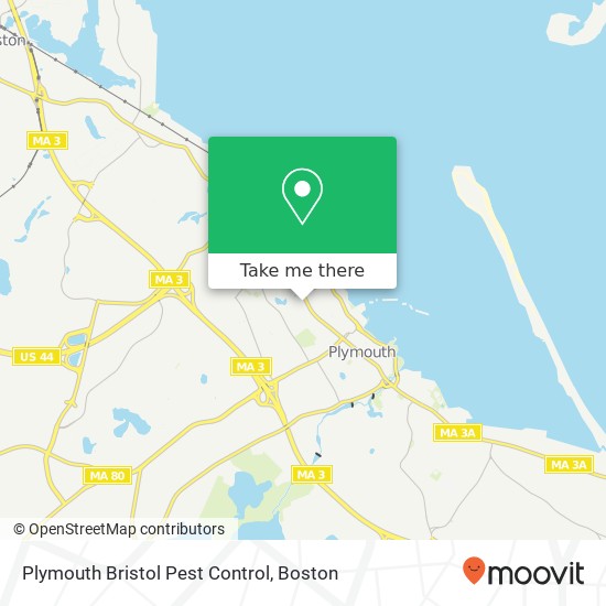 Mapa de Plymouth Bristol Pest Control