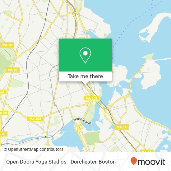 Mapa de Open Doors Yoga Studios - Dorchester