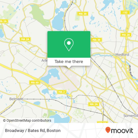 Mapa de Broadway / Bates Rd