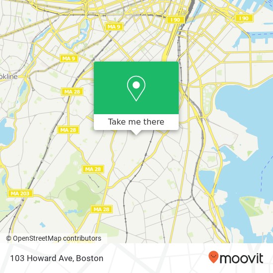 Mapa de 103 Howard Ave