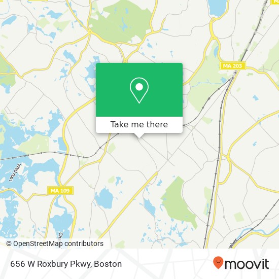 656 W Roxbury Pkwy map
