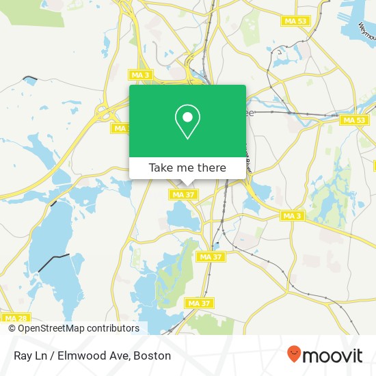 Mapa de Ray Ln / Elmwood Ave