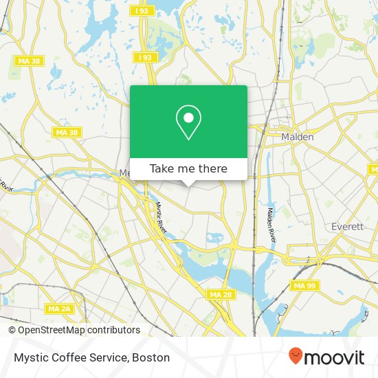 Mystic Coffee Service map
