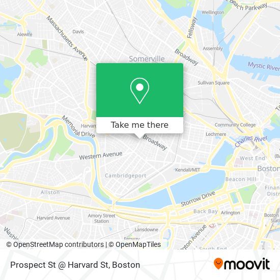 Prospect St @ Harvard St map