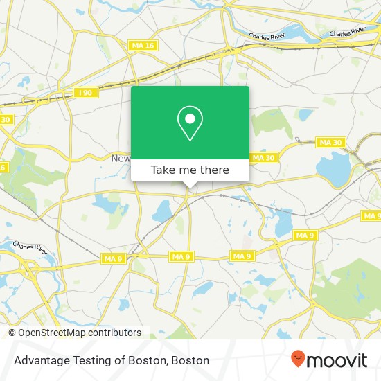 Mapa de Advantage Testing of Boston