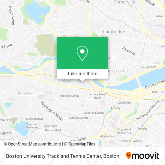Boston University Track and Tennis Center map