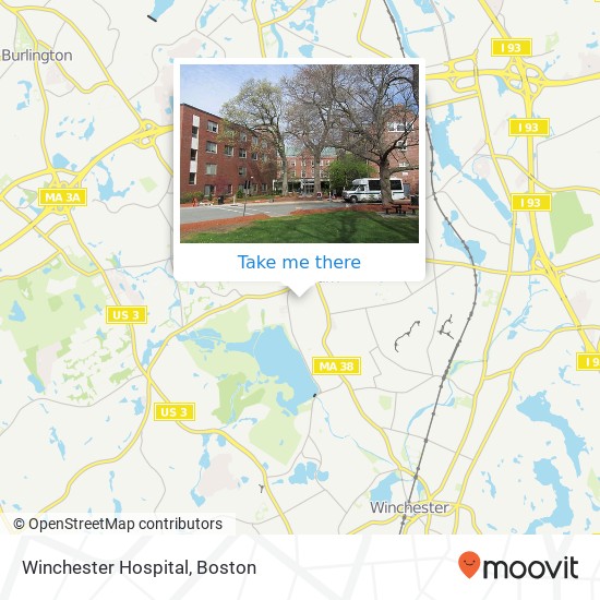 Winchester Hospital map