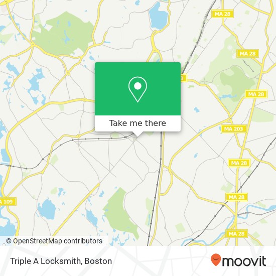 Triple A Locksmith map