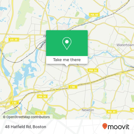 Mapa de 48 Hatfield Rd