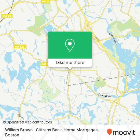 William Brown - Citizens Bank, Home Mortgages map