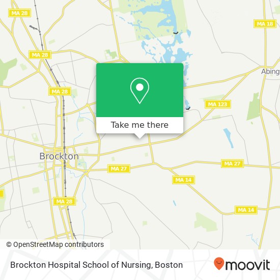 Brockton Hospital School of Nursing map