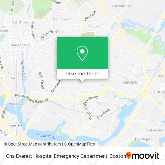 Mapa de Cha Everett Hospital Emergency Department