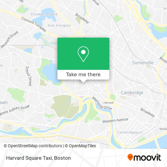 Mapa de Harvard Square Taxi