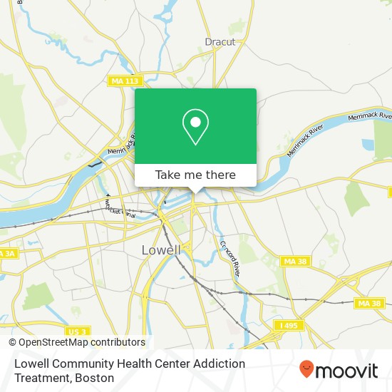 Lowell Community Health Center Addiction Treatment map