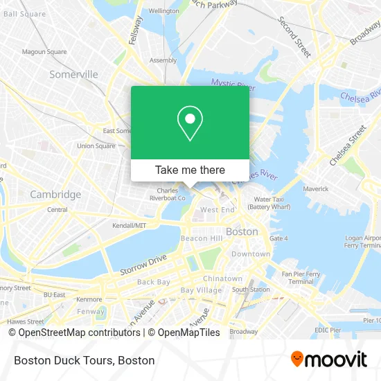 Boston Duck Tours map