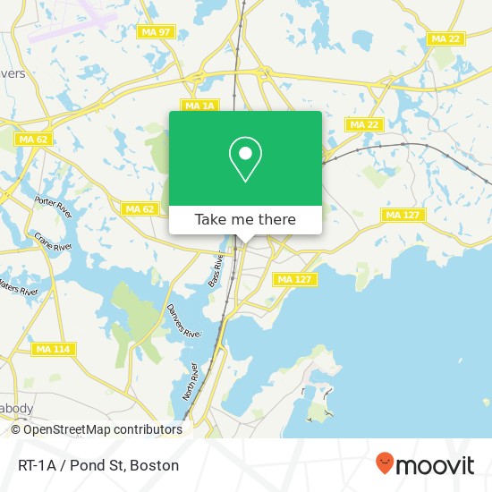 Mapa de RT-1A / Pond St