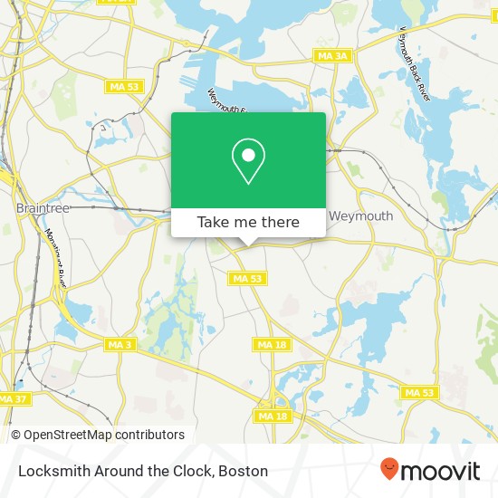 Locksmith Around the Clock map