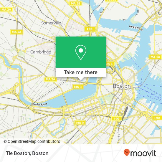 Mapa de Tie Boston