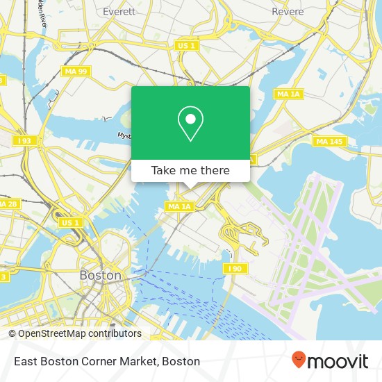 East Boston Corner Market map