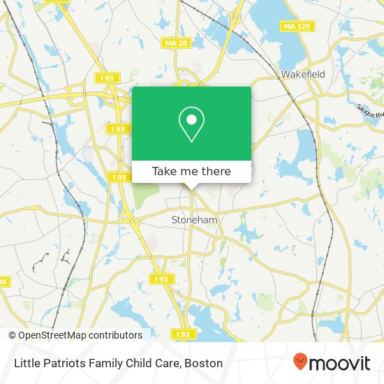 Mapa de Little Patriots Family Child Care