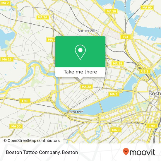 Boston Tattoo Company map