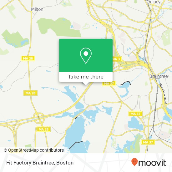 Mapa de Fit Factory Braintree