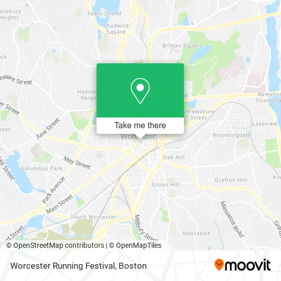 Worcester Running Festival map