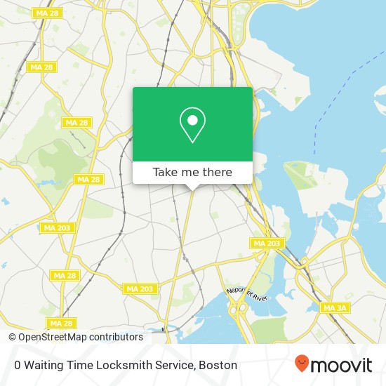 Mapa de 0 Waiting Time Locksmith Service