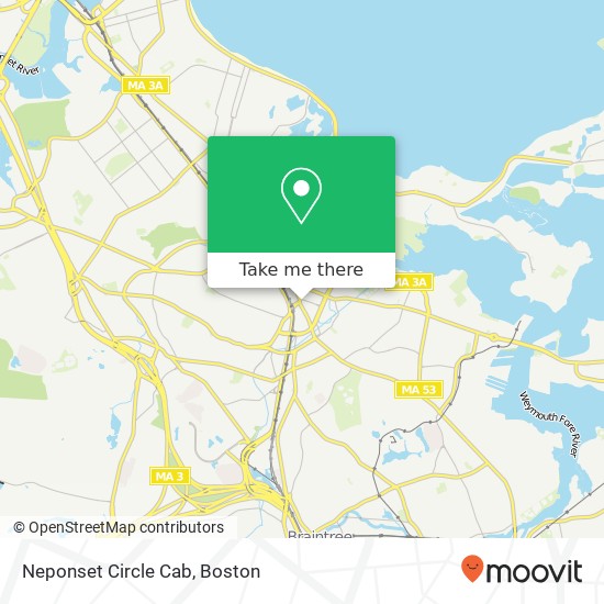 Neponset Circle Cab map