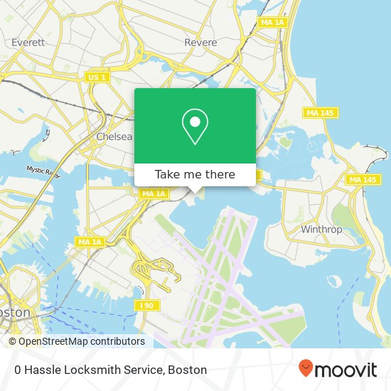 Mapa de 0 Hassle Locksmith Service