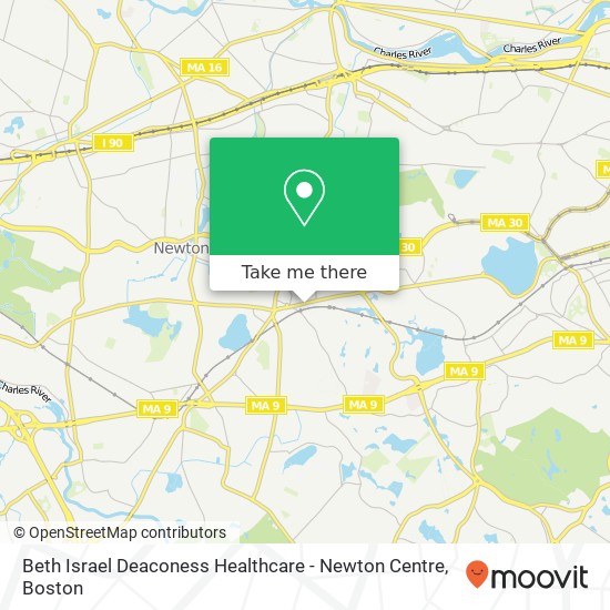 Beth Israel Deaconess Healthcare - Newton Centre map