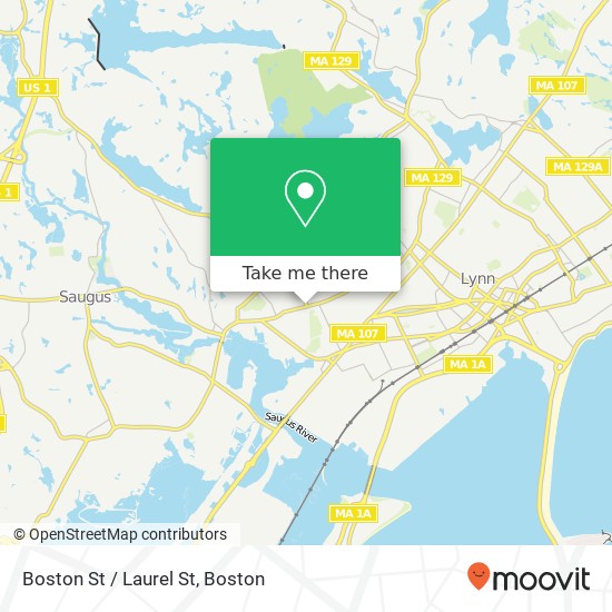 Boston St / Laurel St map
