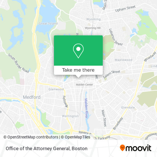 Office of the Attorney General map