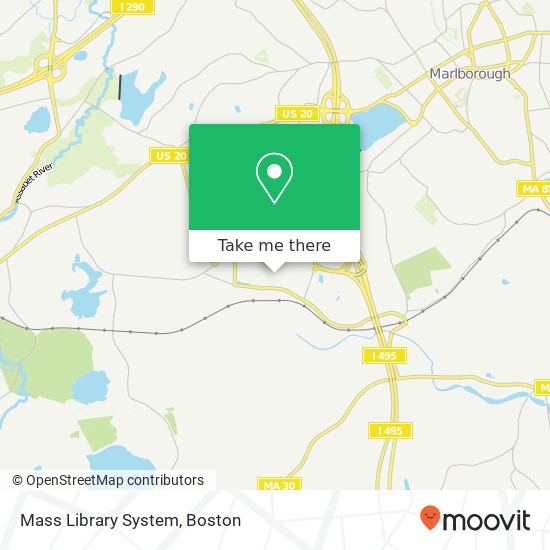 Mass Library System map