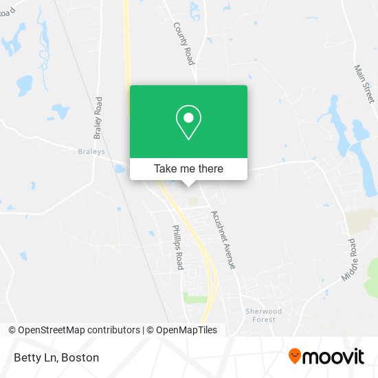 Betty Ln map