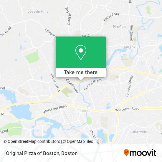 Original Pizza of Boston map