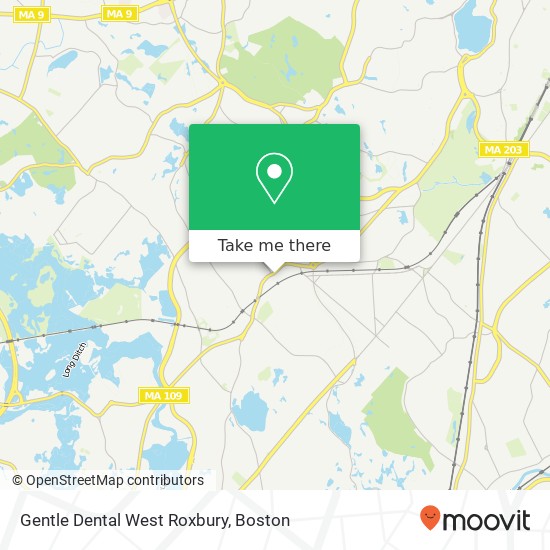 Gentle Dental West Roxbury map