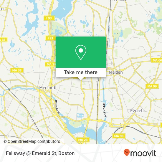 Mapa de Fellsway @ Emerald St