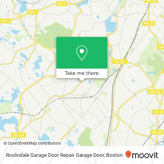 Mapa de Roslindale Garage Door Repair Garage Door