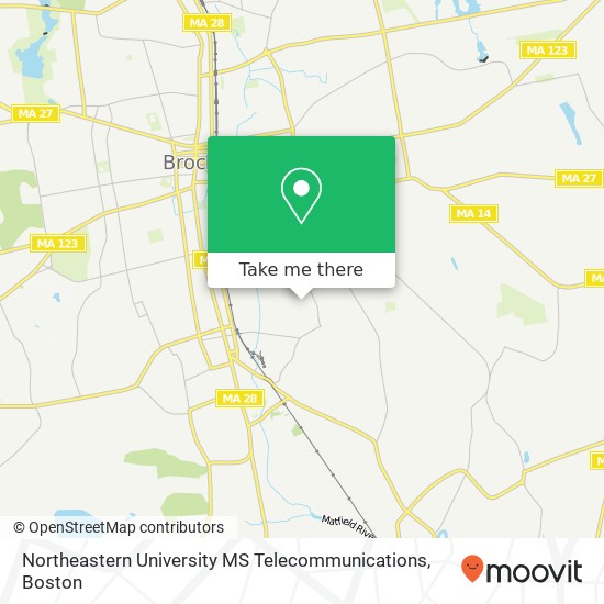 Northeastern University MS Telecommunications map