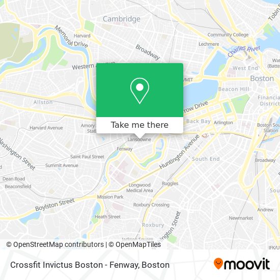 Crossfit Invictus Boston - Fenway map