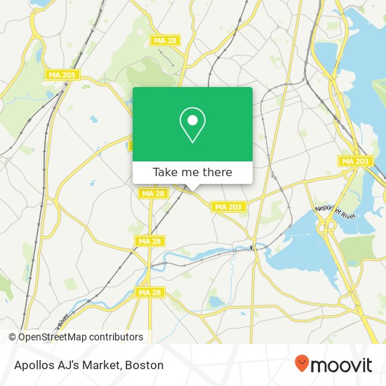 Mapa de Apollos AJ's Market