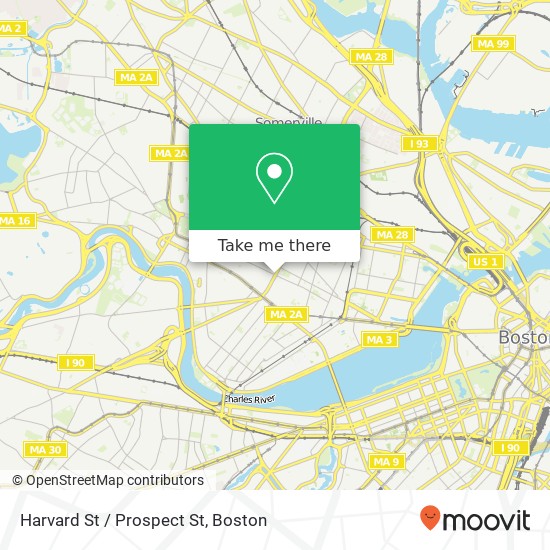 Mapa de Harvard St / Prospect St