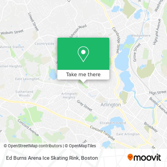Ed Burns Arena Ice Skating Rink map