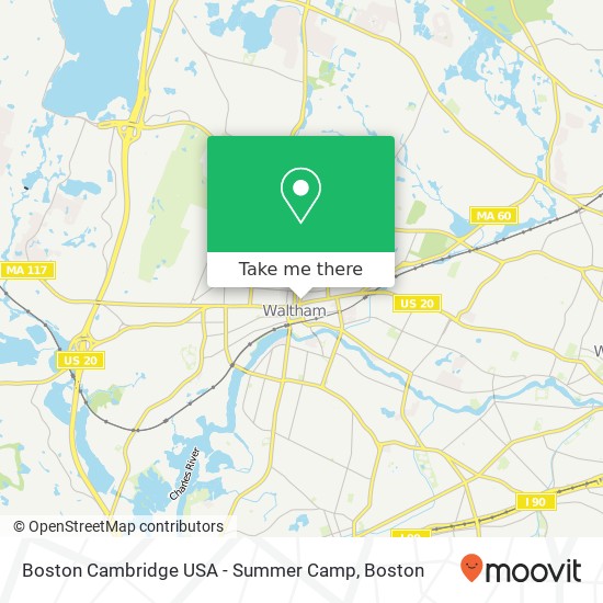 Boston Cambridge USA - Summer Camp map